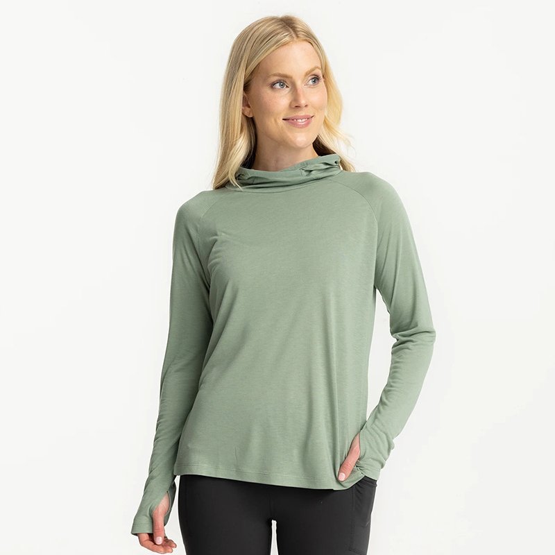 Custom Women's Lightweight Bamboo Fishing Hoodie Anti UV Moisture Wicking Organic Bamboo Fishing Hoodie Outdoor Shirt Thumb Hole