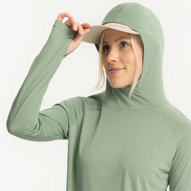 Custom Women's Lightweight Bamboo Fishing Hoodie Anti UV Moisture Wicking Organic Bamboo Fishing Hoodie Outdoor Shirt Thumb Hole