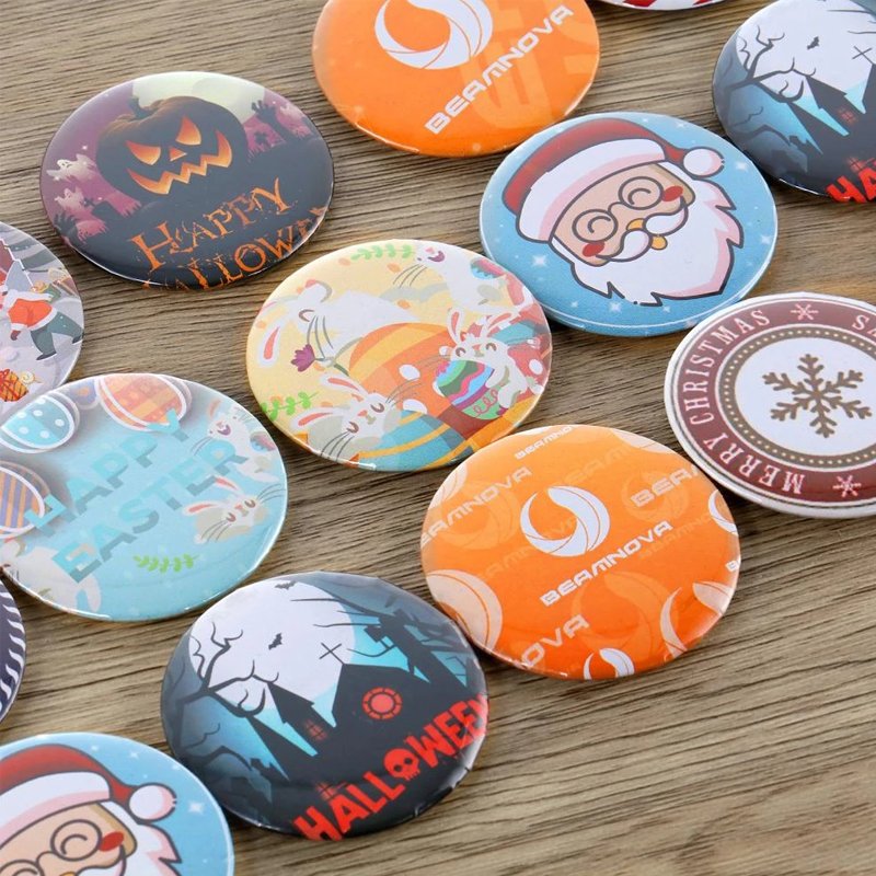 Badge Making Machine + Metal Paper Cutter + 100 Plastic Blank Badge Buttons