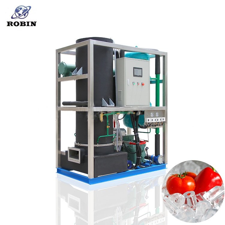 ROBIN small industrial ice making machine tube ice machine with a capacity of 0.5 tons per day