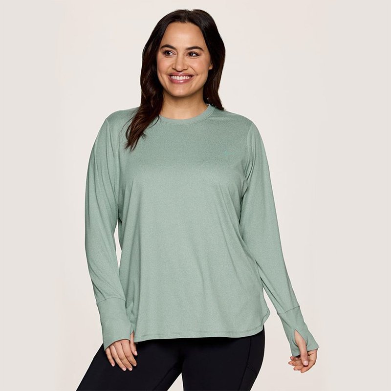 Custom Women's Butter-Soft UPF Plus Size Workout Shirt for Women Long Sleeves Moisture Wicking Tshirt Sports Long Sleeve Tee