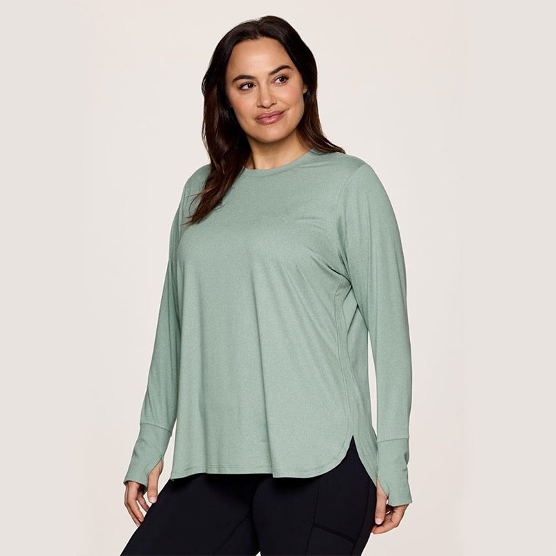 Custom Women's Butter-Soft UPF Plus Size Workout Shirt for Women Long Sleeves Moisture Wicking Tshirt Sports Long Sleeve Tee
