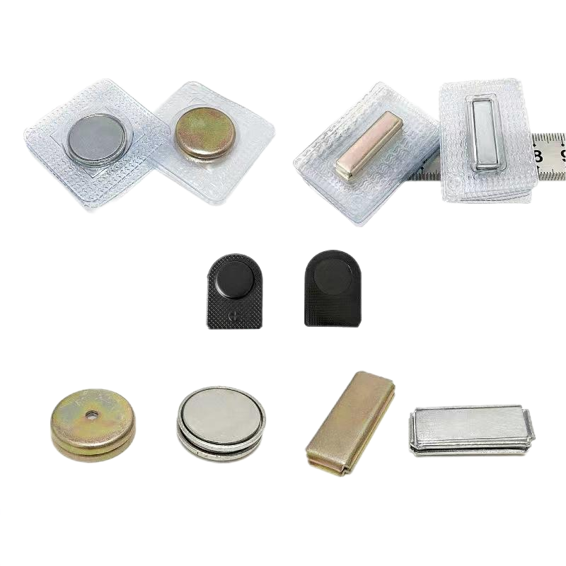 Custom High Performance Pvc Plate Sewing Magnets Strong Neodymium Magnetic Strips Waterproof Rare Earth Magnetic Button