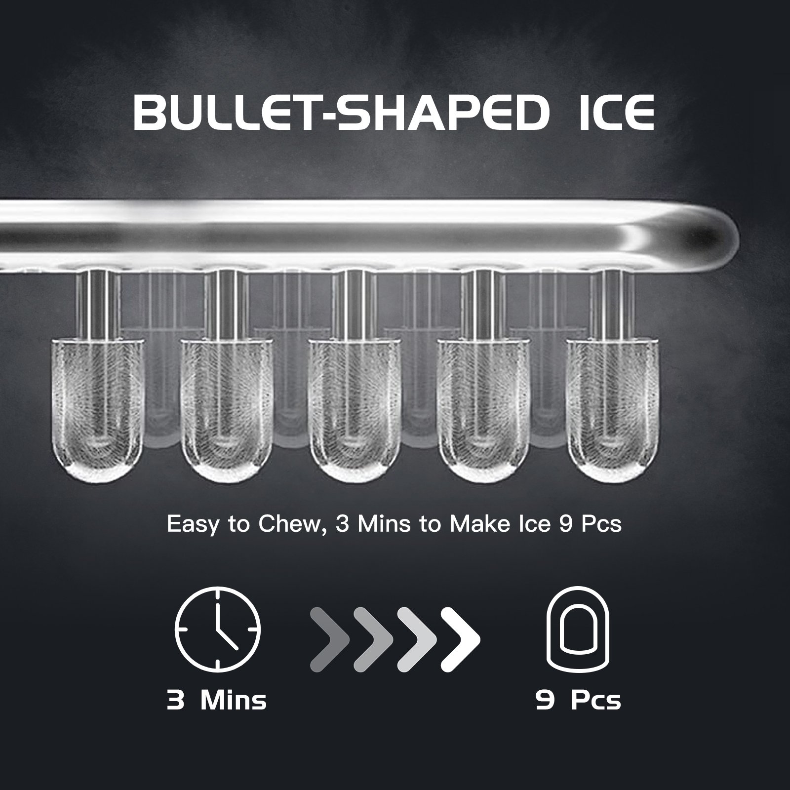Automatic Countertop Nugget Ice Making Machine Portable Mini Hard Ice Cube Maker Hotel Ice Maker Machine