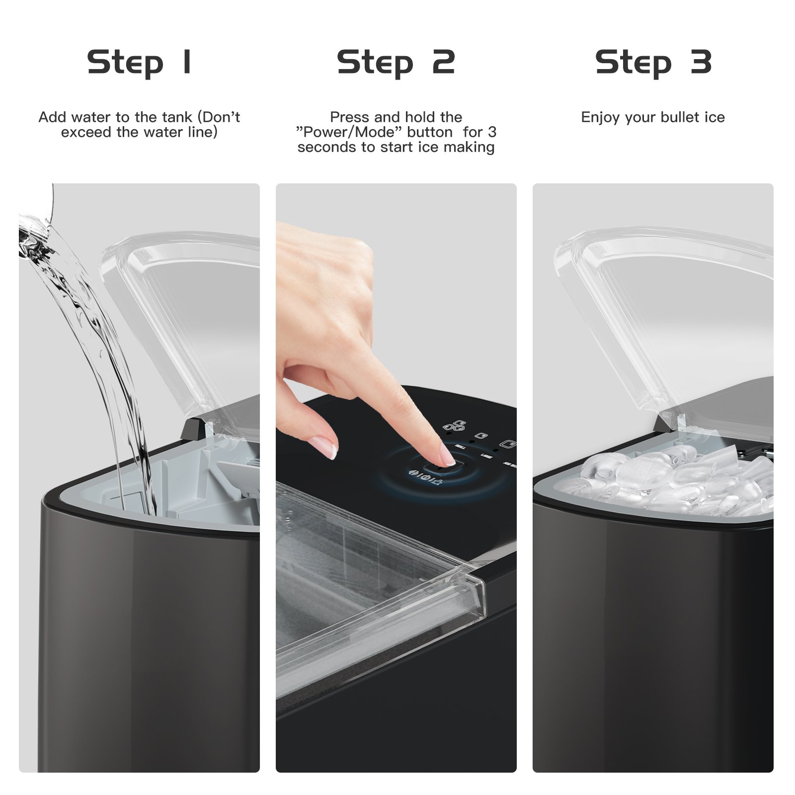 Automatic Countertop Nugget Ice Making Machine Portable Mini Hard Ice Cube Maker Hotel Ice Maker Machine