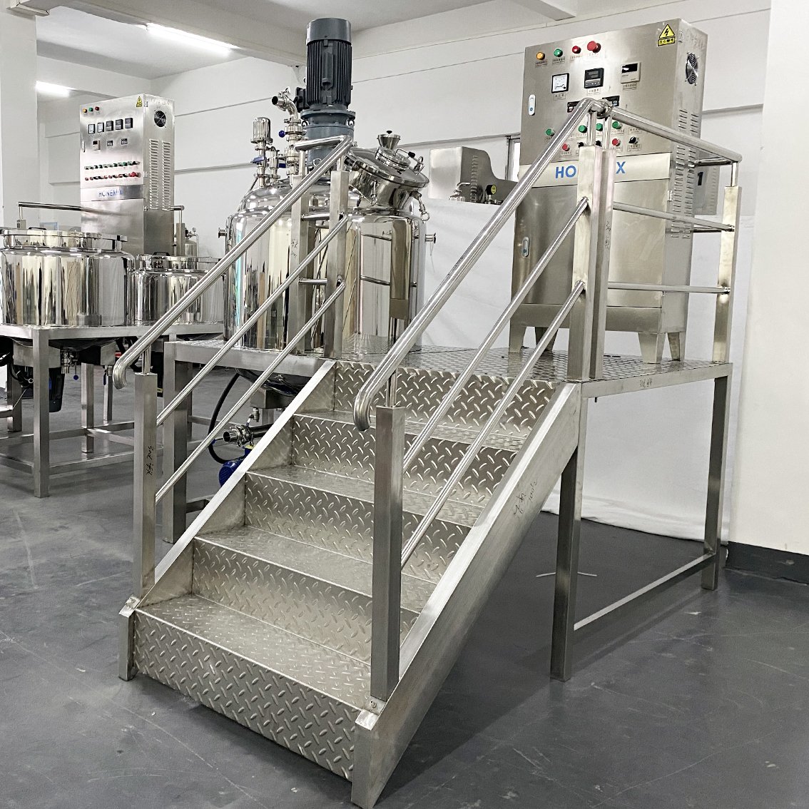 liquid soap making machine 100l 300l 500l 1000l 2000l vacuum emulsifying mixer homogenizator for cosmetics production equipment