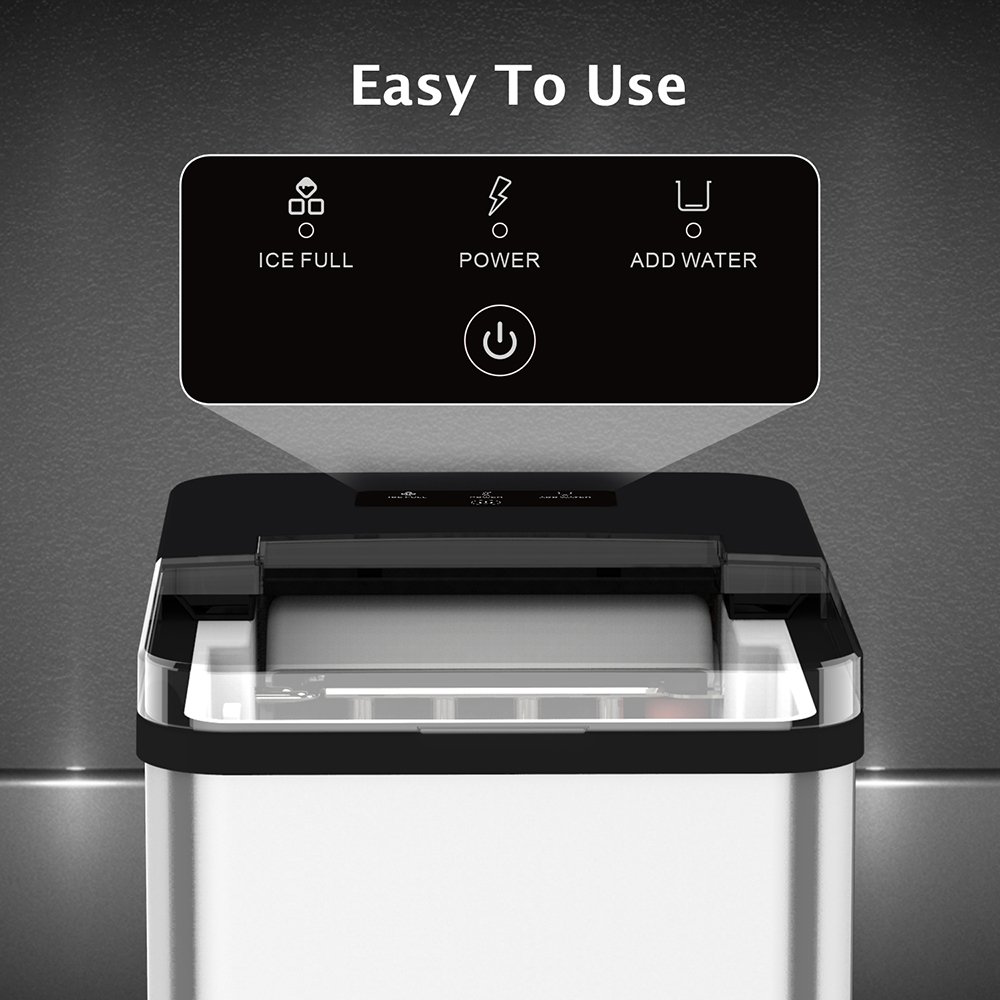 Professional Tabletop Ice Making Machine 12KG Mini Ice Maker Machine Countertop Self-Cleaning Function Home Party ETL CE CB