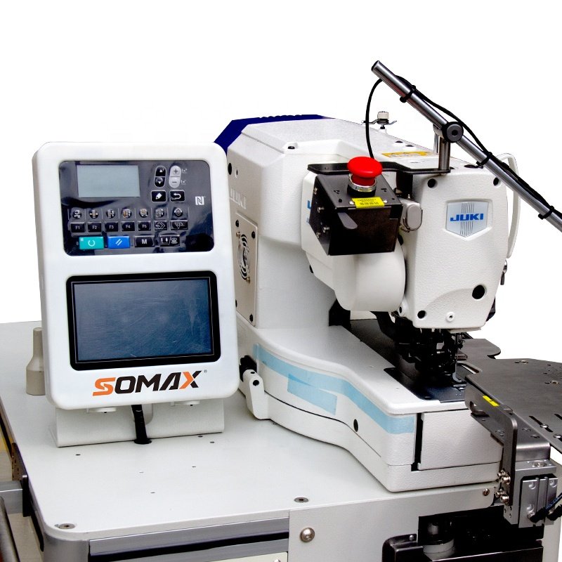 Newest Technology SOMAX SM-05BH Polo Shirts Button Holing Automatic Sewing Machine For Horizontal And Vertical