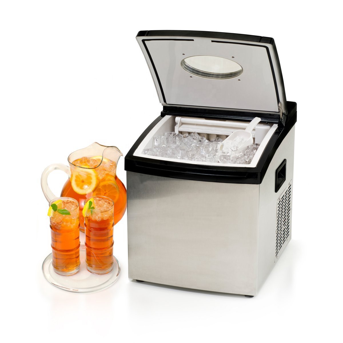 12kgs 1.5kg water tank 24pcs ice 1kgs storage transparent clear cubic shape ice making machine for home small shop ice maker