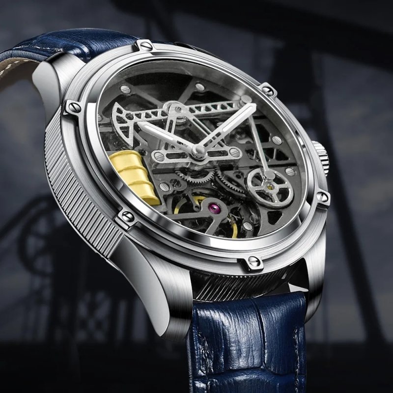 Factory ready wholesale 50m waterproof fully automatic mechanical luxury men's watch wristwatch
