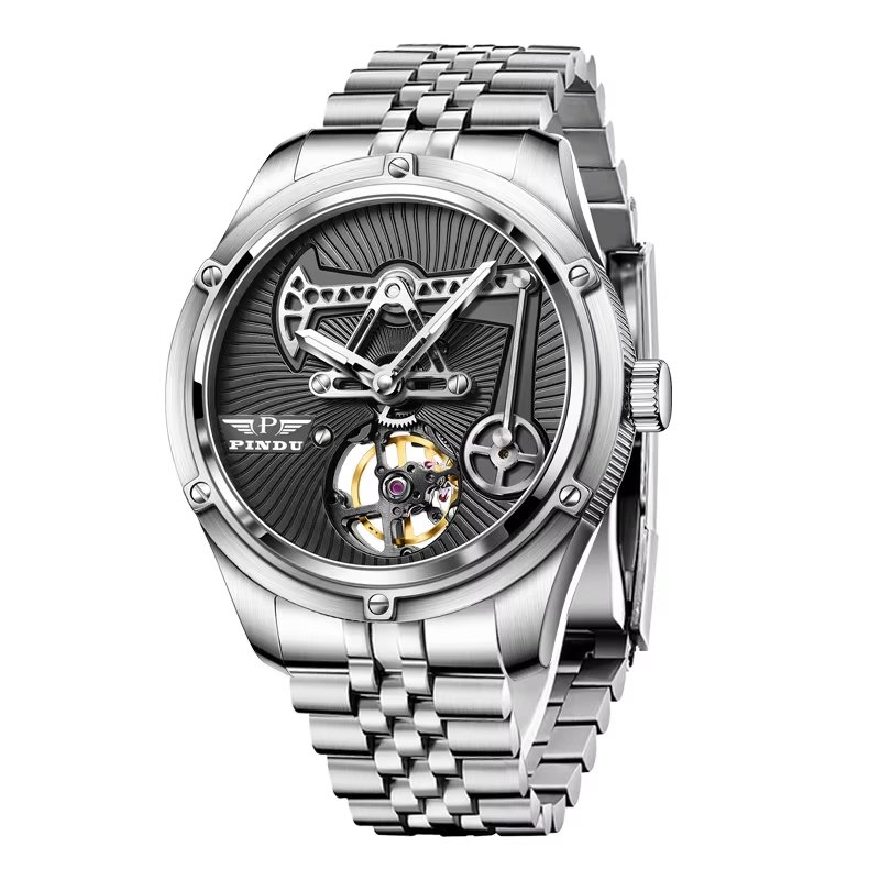 Factory ready wholesale 50m waterproof fully automatic mechanical luxury men's watch wristwatch