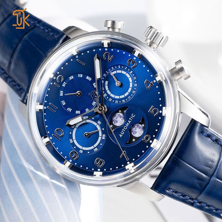 SANYIN new automatic watch for men custom luxury Classic Business Multifunctional Moon Phase OEM Logo Mechanical watches maker