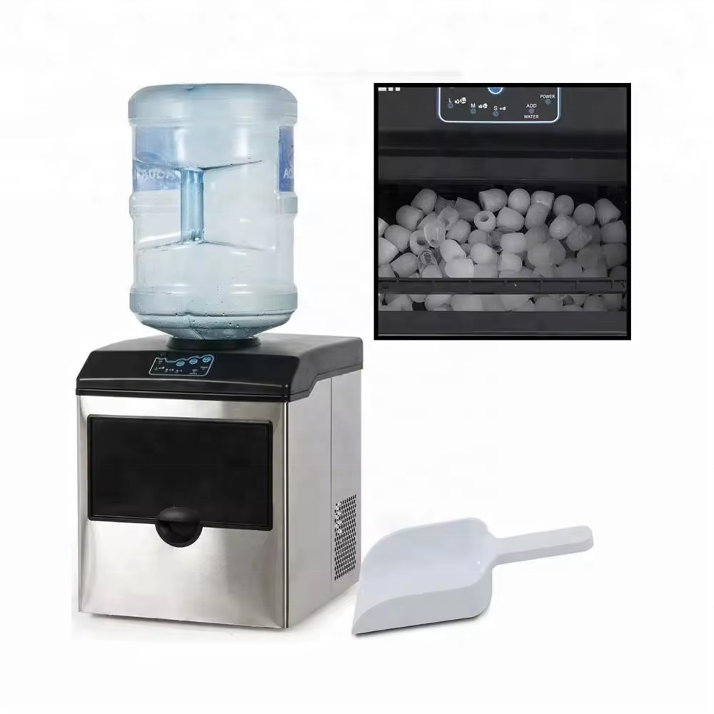 Top Selling Commercial Ice Maker Machine Countertop Steel Ice Cube Maker Self-Cleaning Ice Maker for Home Kitchen Party