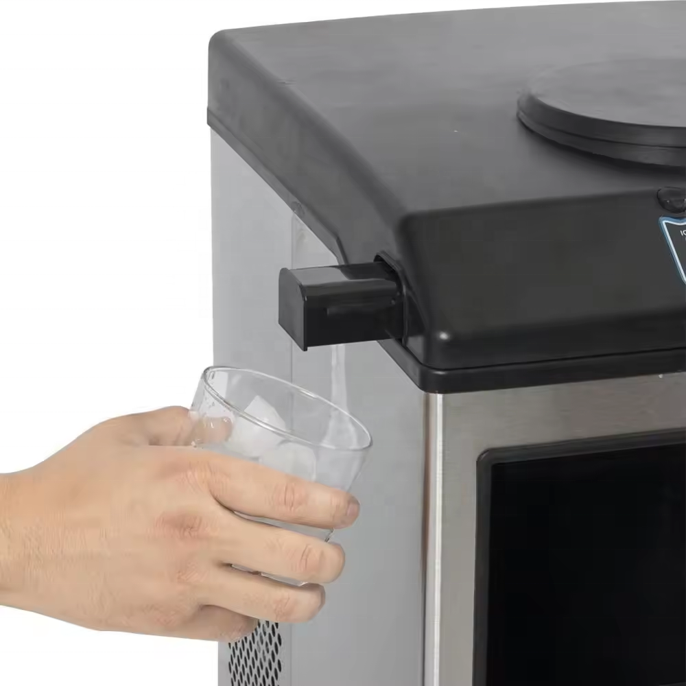 Top Selling Commercial Ice Maker Machine Countertop Steel Ice Cube Maker Self-Cleaning Ice Maker for Home Kitchen Party