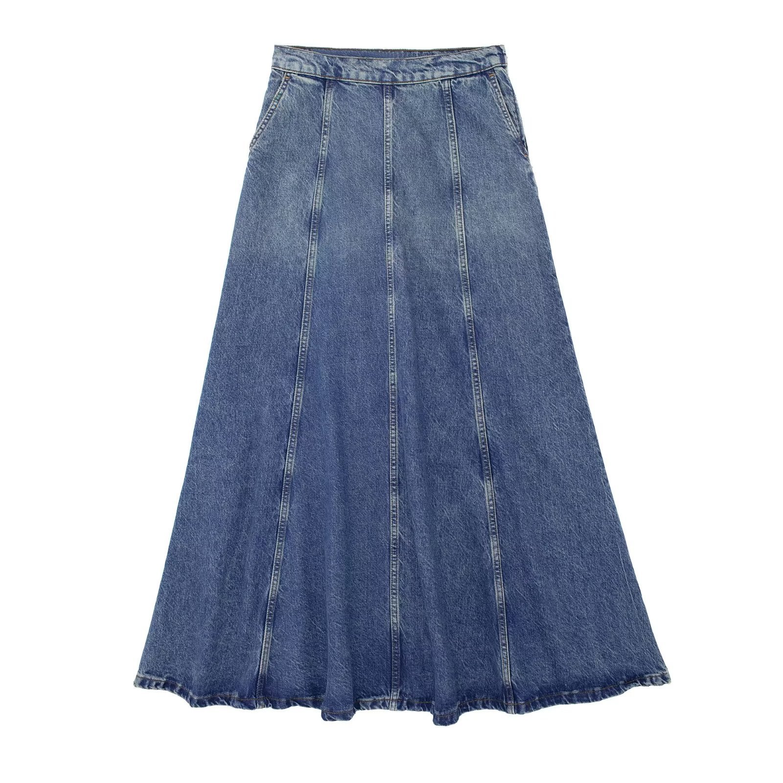 Ladies woman maxi long denim jeans skirts