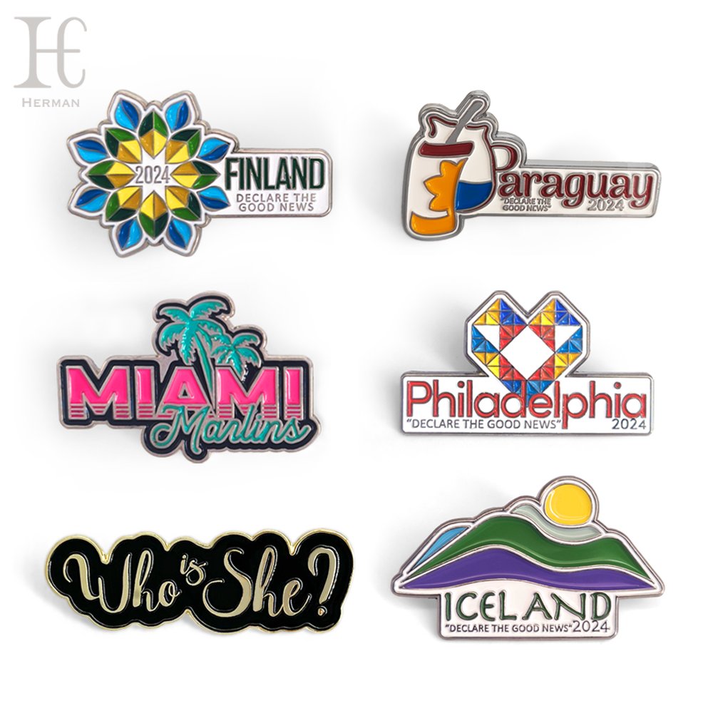 Manufacturer Custom metal enamel badge Company Name brand Magnet Badge Club logo Metal badge enamel pin