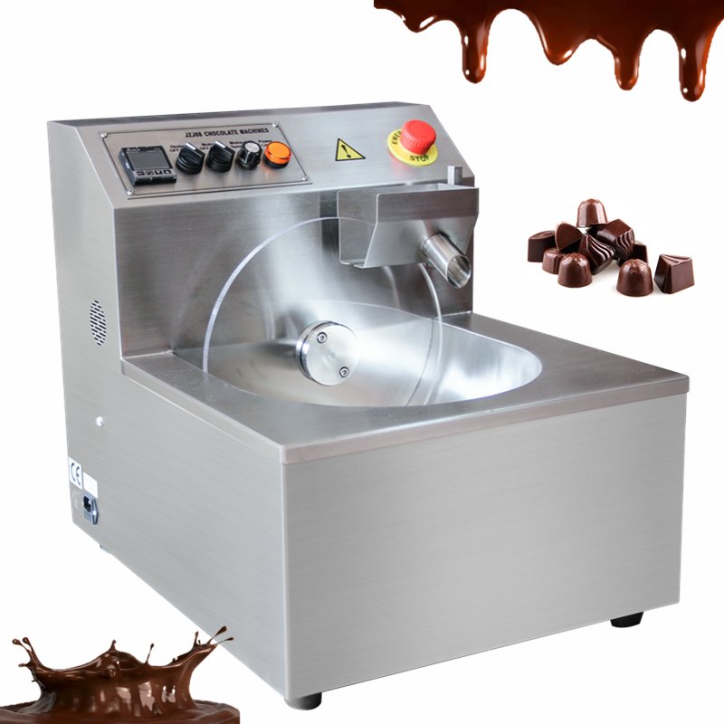 Professional small hobart counter-top multi-function household chocolate melting tempering pouring casting freeze conche machine