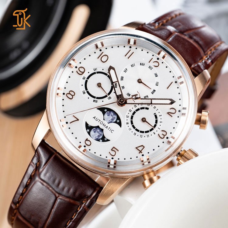 SANYIN Customized OEM Logo Automatic Watch For Man Luxury Classic Business Moon Phase Mechanical Wrist Watches manufacturer