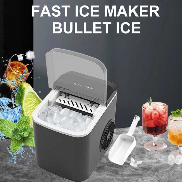 Wholesale Quality 9 Ice Cubes 2 Ice Sizes Mini Counter Top Portable Ice Maker Machine For Home Party Office Bar Dorm