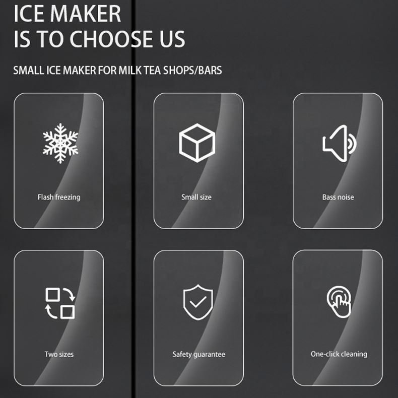 Wholesale Quality 9 Ice Cubes 2 Ice Sizes Mini Counter Top Portable Ice Maker Machine For Home Party Office Bar Dorm