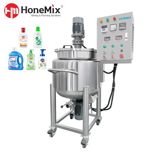 50L 100L 300L 500L 1000L electric heating mixing tank mixing equipment liquid soap making machine homgenier mixer for liquid