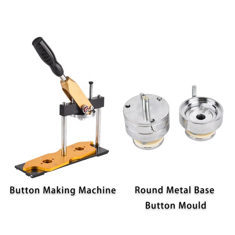 Best Price Rotary Metal Badge Making Machine with metal back button material 100 sets