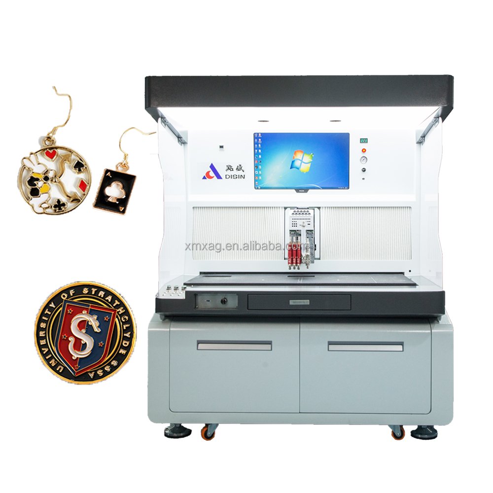 2022 NEW 6 colour CCD function with double station spray painting machine for badge Medals with 6 colour