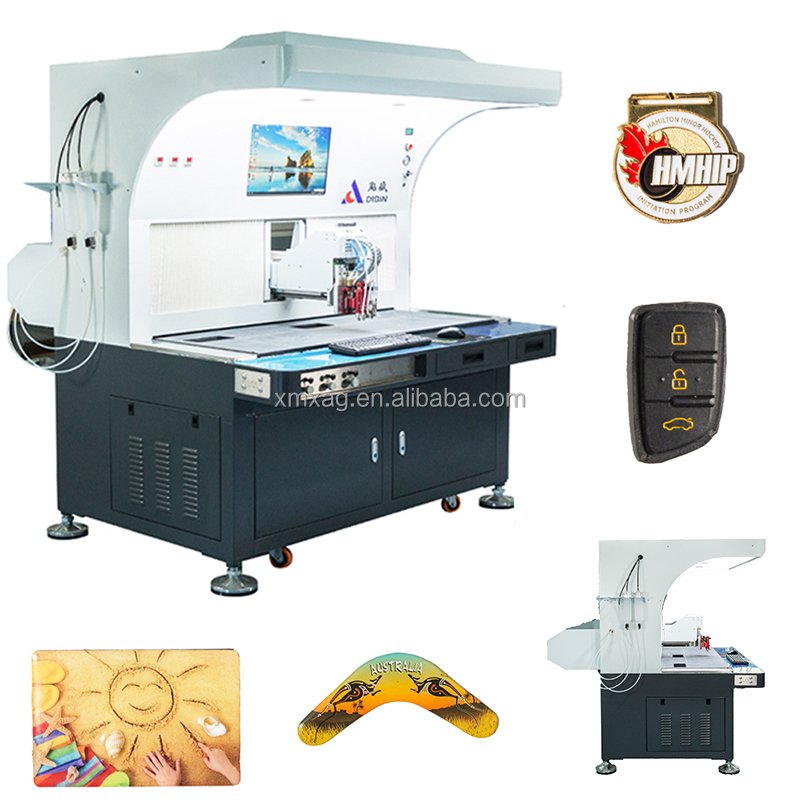 2022 NEW 6 colour CCD function with double station spray painting machine for badge Medals with 6 colour