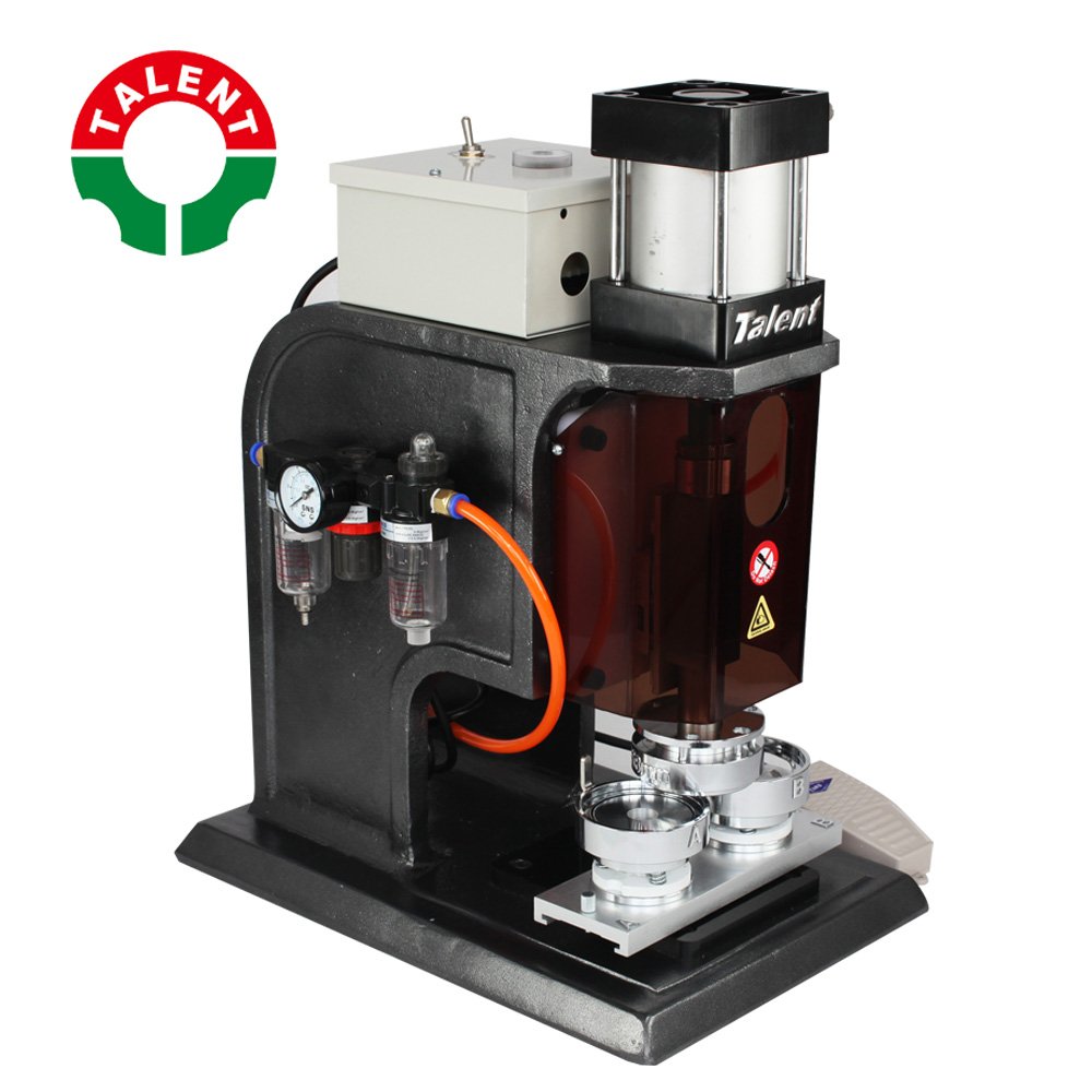 High Quality TALENT Pneumatic Automatic Button Badge Making Machine
