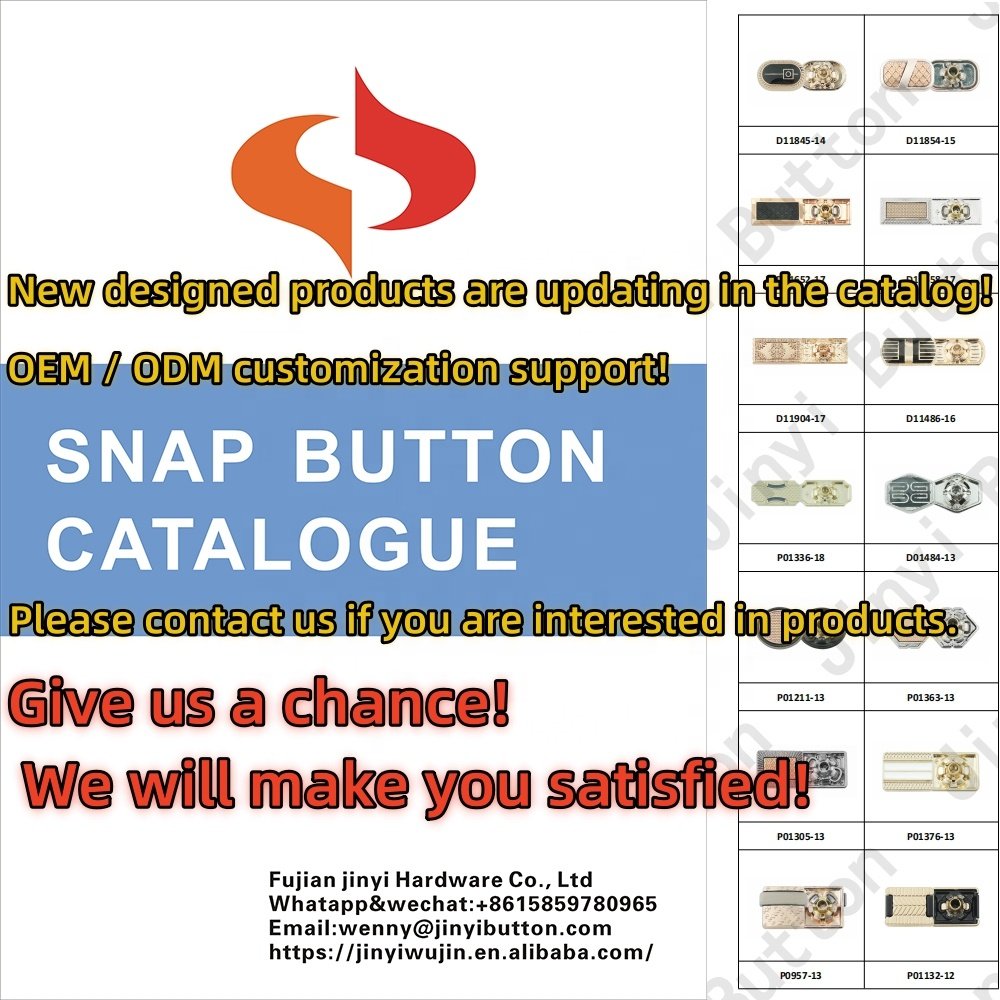 Jinyi Button OEM ODM Manufacturer 12mm Square Zinc Alloy Custom Arabic Thobe Custom Logo Brand Metal Button Press Snap Button
