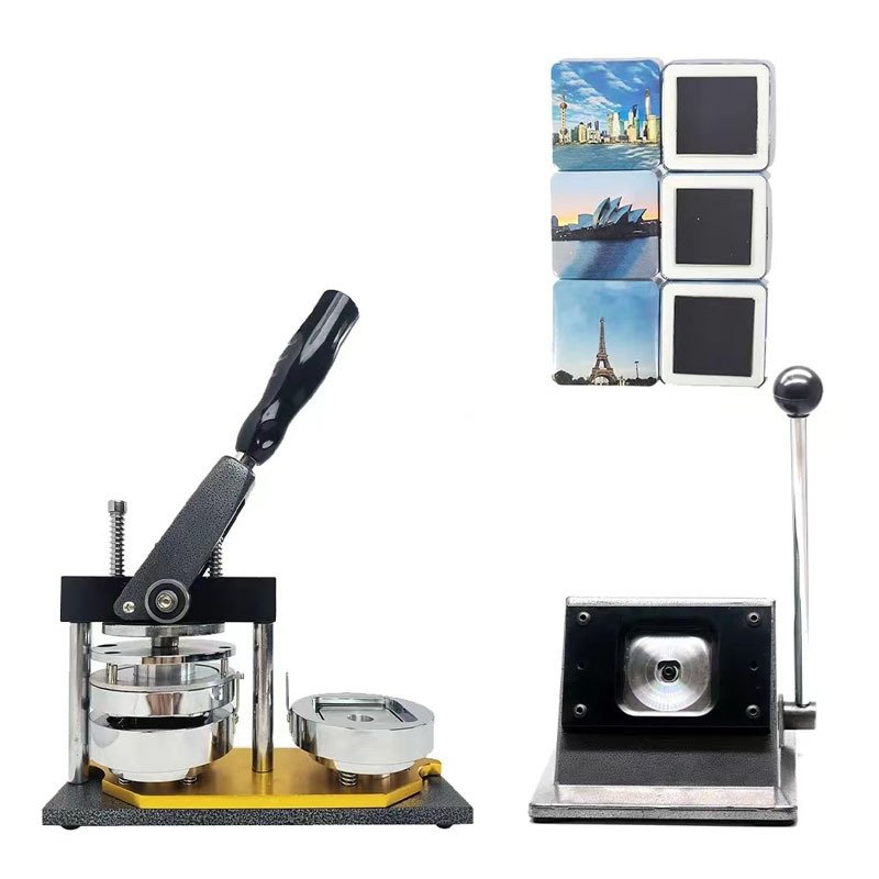 Hot-Selling 2*2 Inch Fridge Magnet Making Machine+Cutter +100 Pcs Fridge Magnet Material For Sale
