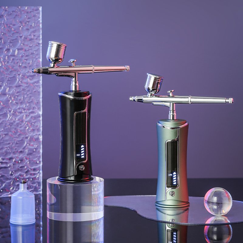 Custom New Makeup Airbrush Machine Spray Gun Facial Airbrush Set Nail Airbrush For Make Up Nail Art Paint