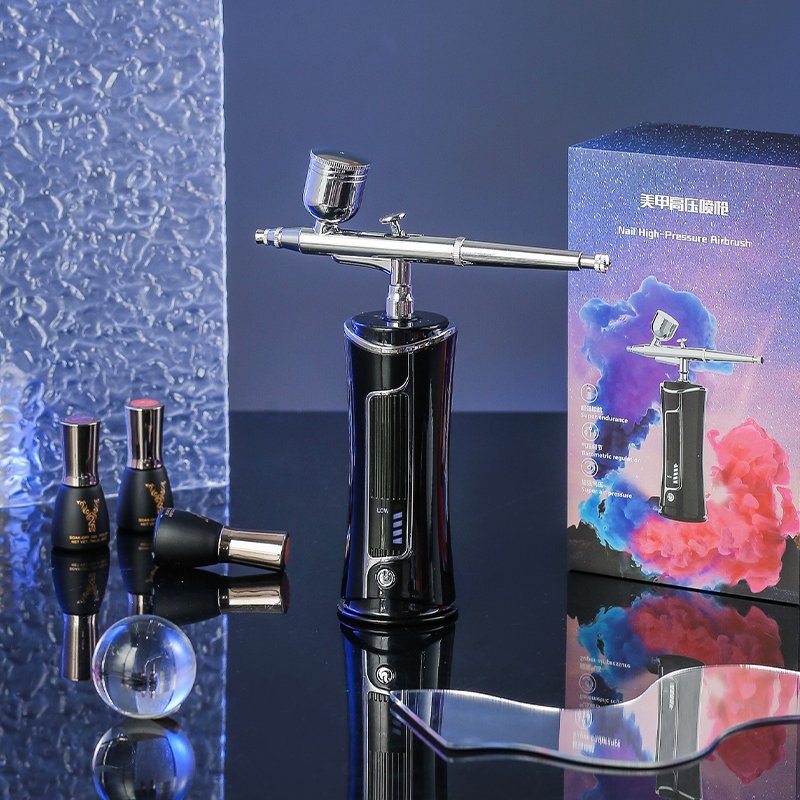 Custom New Makeup Airbrush Machine Spray Gun Facial Airbrush Set Nail Airbrush For Make Up Nail Art Paint