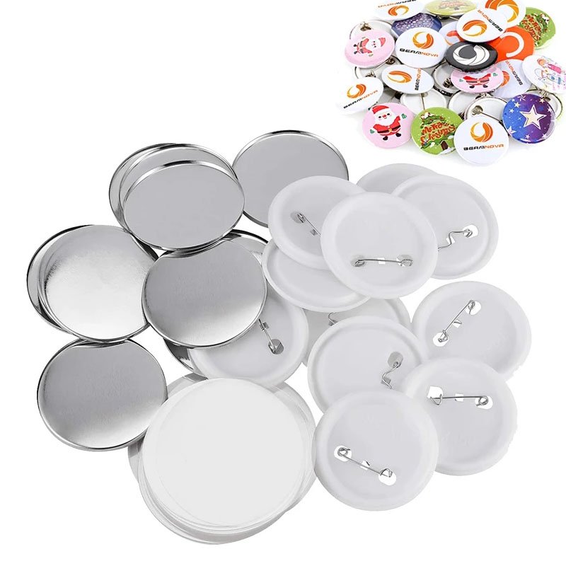 Badge Making Machine pladtic Paper Cutter with 500 Plastic Blank Badge Buttons