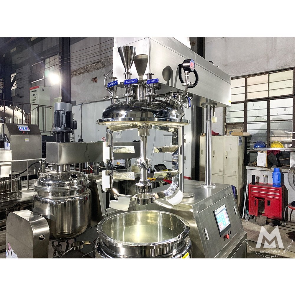 High Shear Vacuum Emulsifying Mixer Homogenizing Mixing Body Lotion Face Cosmetic Cream Making Machine