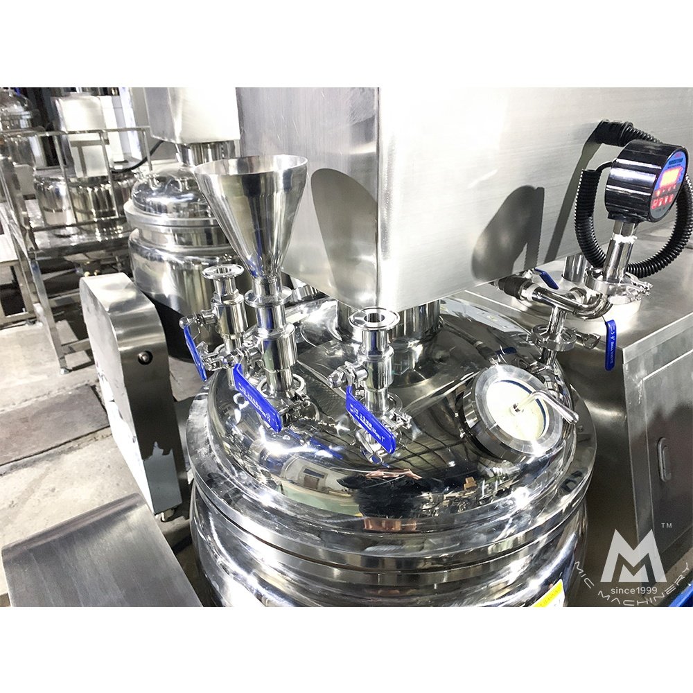 High Shear Vacuum Emulsifying Mixer Homogenizing Mixing Body Lotion Face Cosmetic Cream Making Machine
