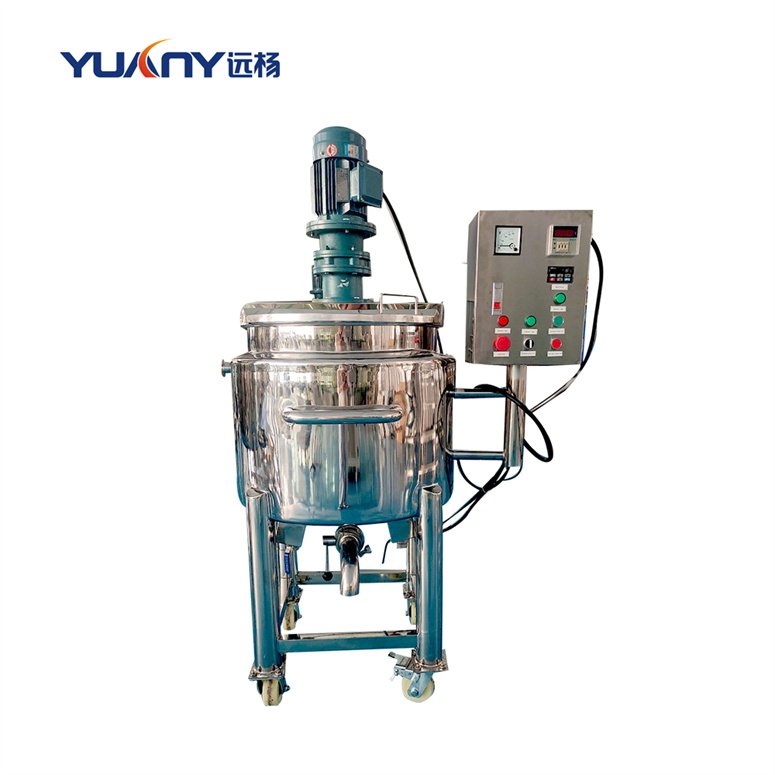 Industrial Liquid Tank Mixer Liquid Mixing Machine Heating Tank Soap Making Machine with Mixer Small 50L 100L 1 - 60 R.p.m Rpm
