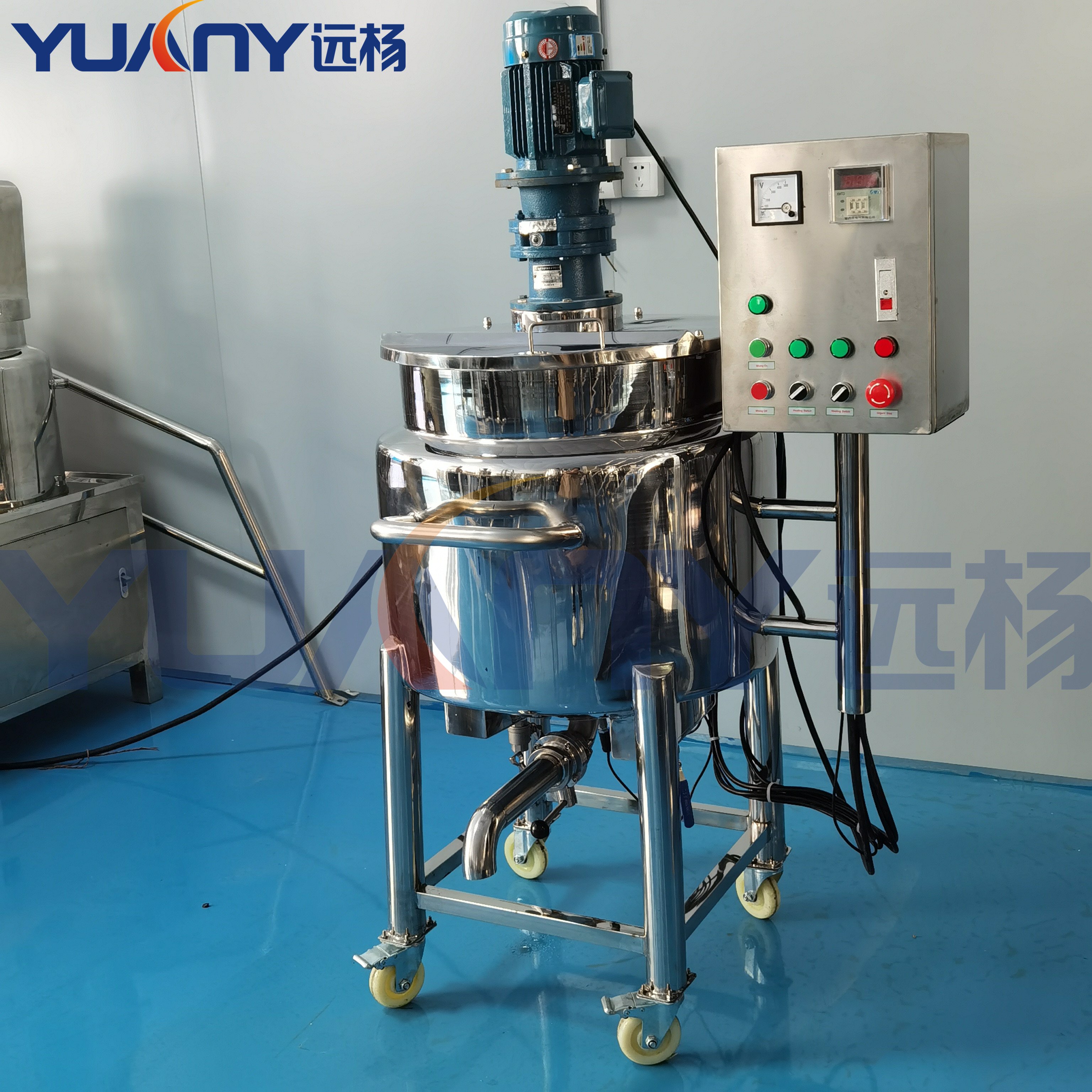 Industrial Liquid Tank Mixer Liquid Mixing Machine Heating Tank Soap Making Machine with Mixer Small 50L 100L 1 - 60 R.p.m Rpm
