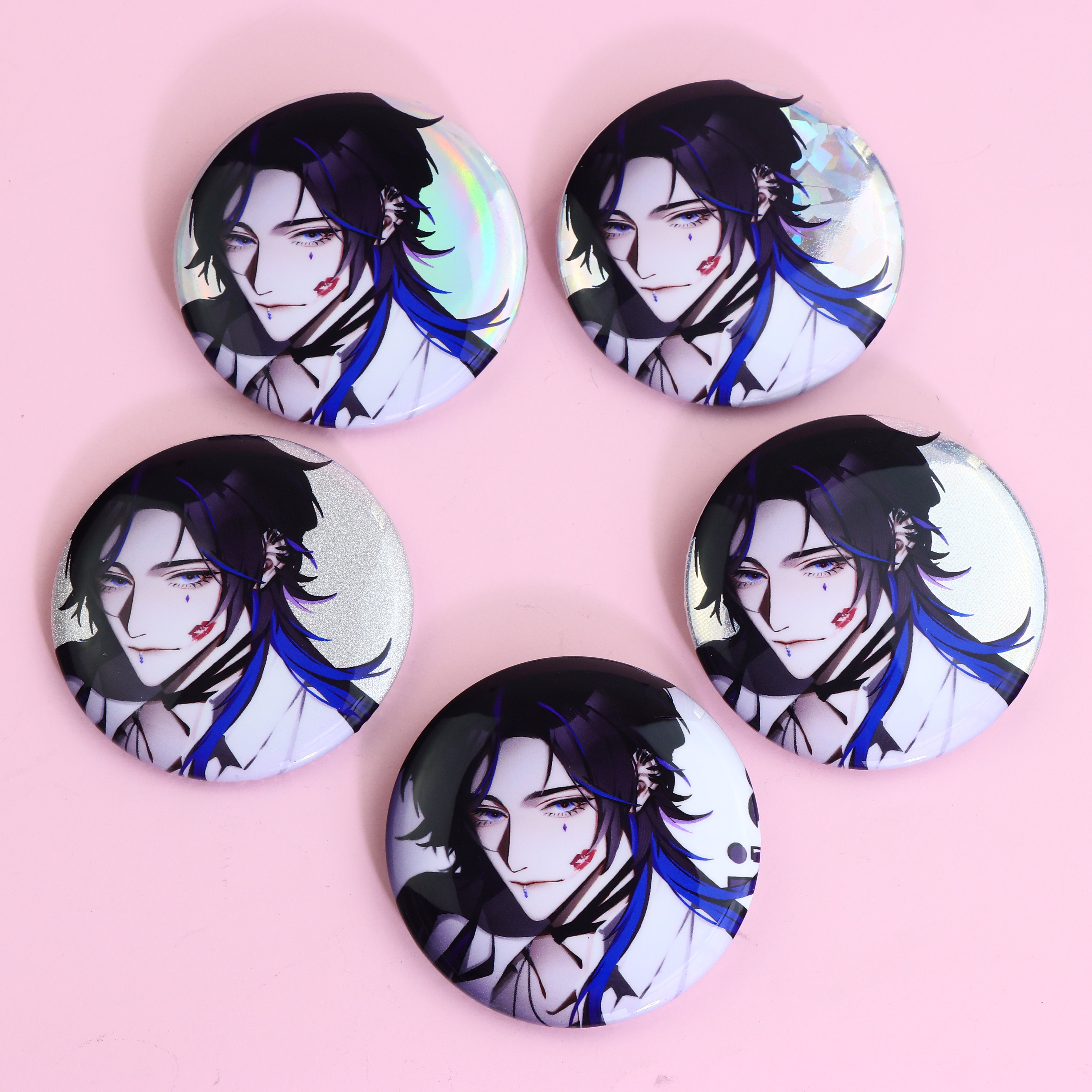 Factory Custom Pin maker 44mm 58mm 75mm Custom Plush tinplate Button Badge Name Metal Tin Pin Wholesale Logo Offset Printing