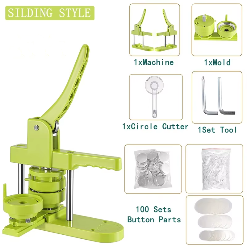 Durable Well Done Button Parts Circle Cutter Three Mold DIY Multiple Size Badge Button Maker Machine