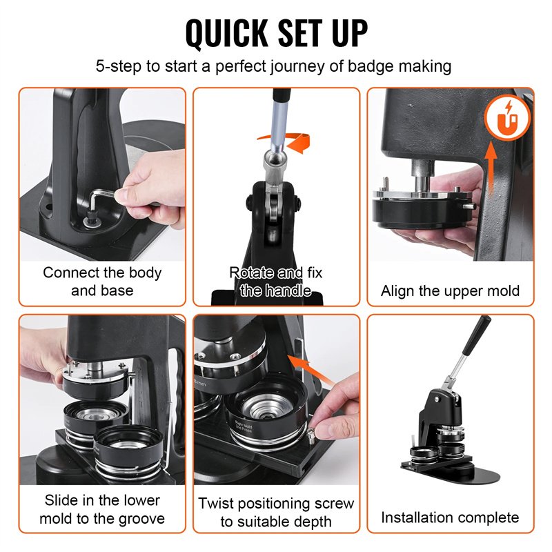 Easy Operating High Quality Materials Circle Manufacture High Efficiency Manual Durable Button Making Machine