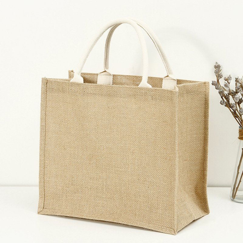 Christmas Custom 10*14cm Linen Sack Gift Drawstring Bag, Jute Drawstring Bags Pouch Burlap Bags With Tag Rope /