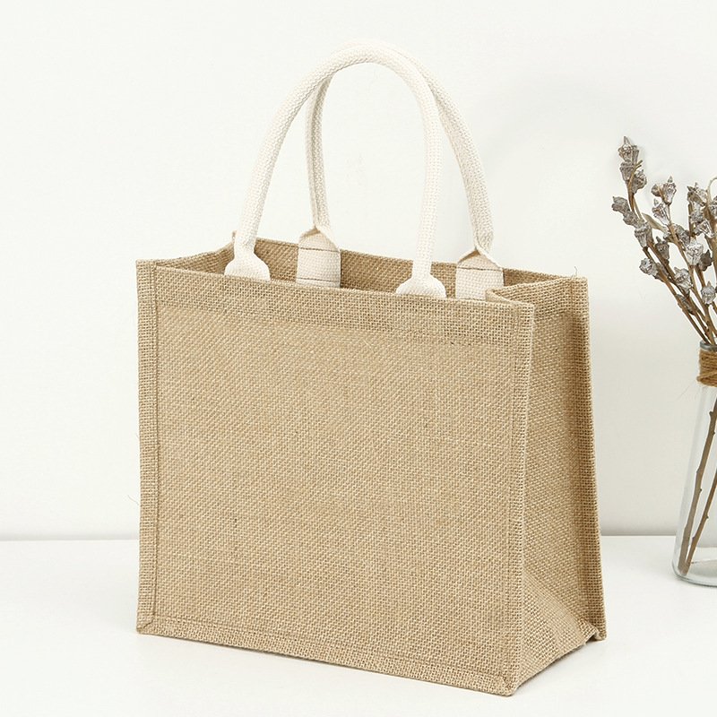 Christmas Custom 10*14cm Linen Sack Gift Drawstring Bag, Jute Drawstring Bags Pouch Burlap Bags With Tag Rope /
