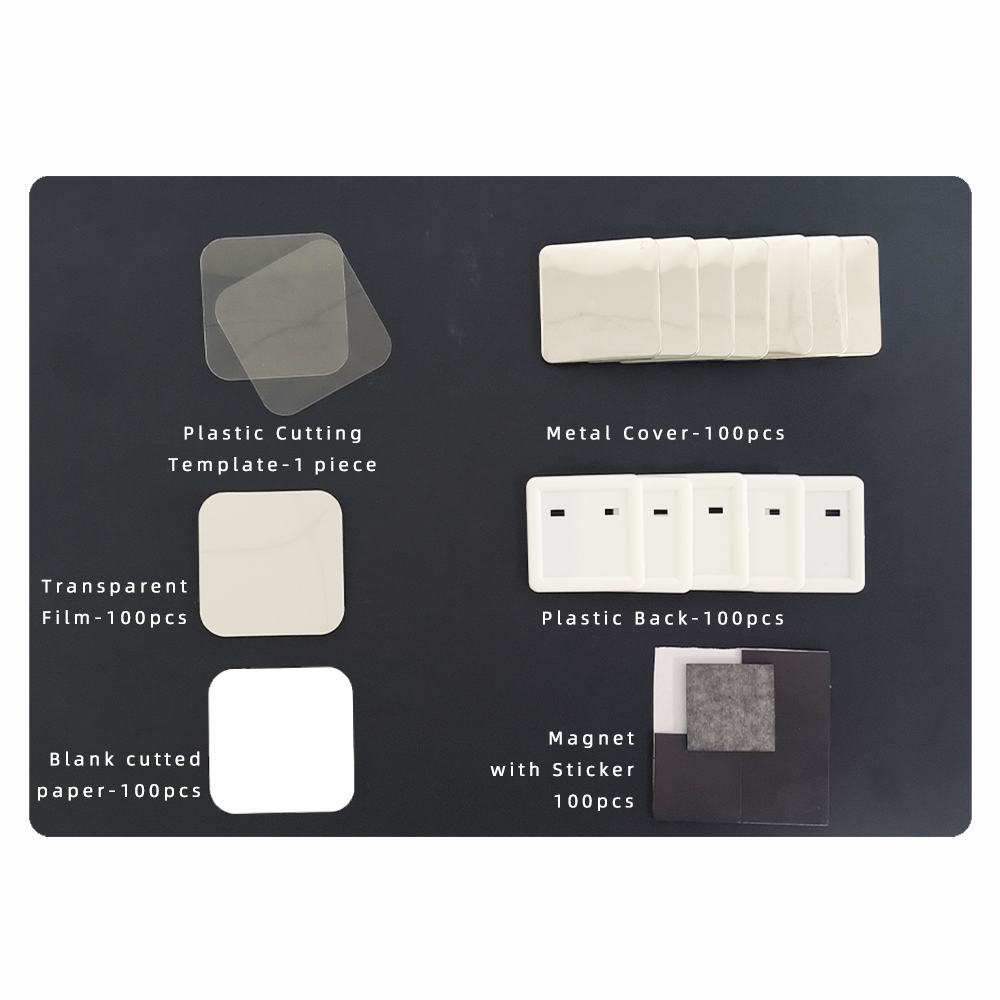 50*50mm 2*2inch Plastic Square Magnet Making Machine Kit with 100sets Magnet materials