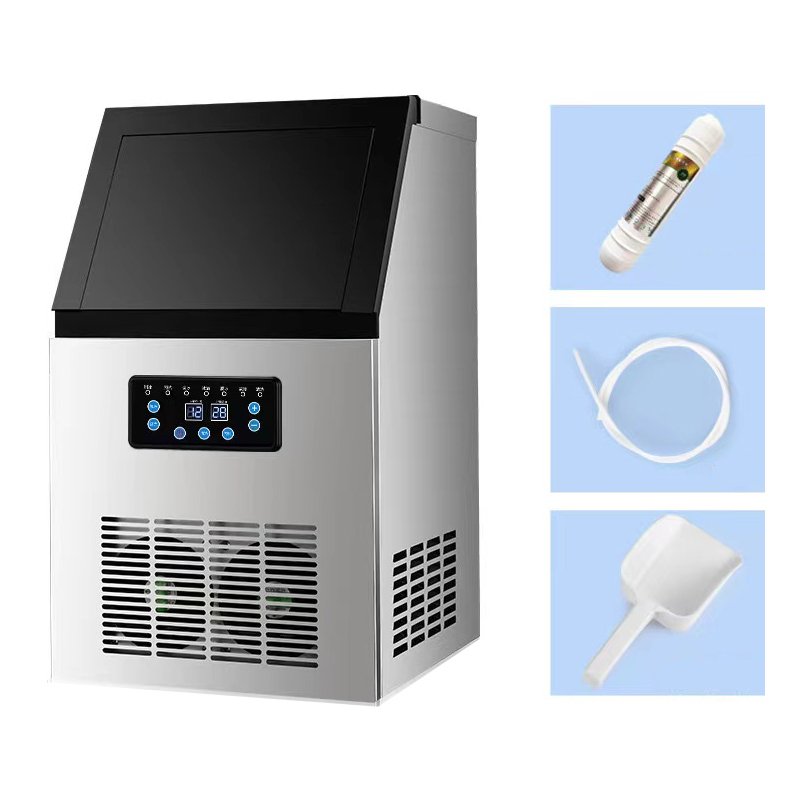 Ice Making Machine 60kg Automatic Stainless Steel Ice Cube Maker Price Home Commercial Ice Maker Machine For Business Bar