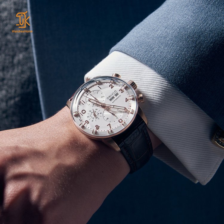 Mens Fashion Business Automatic Wristwatch Stainless Steel Luminous Designer Clock Reojes De Hombre Mechanical Watches For Men