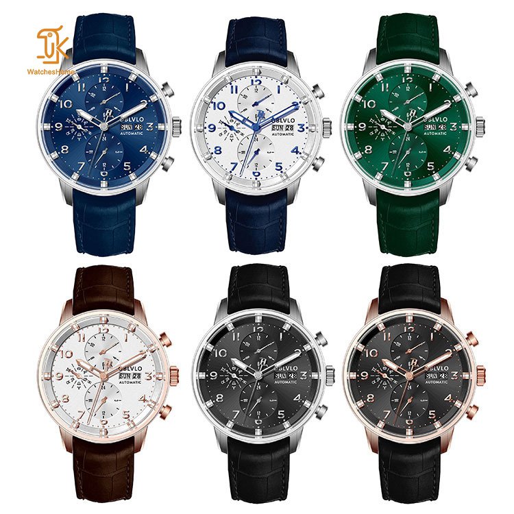 Mens Fashion Business Automatic Wristwatch Stainless Steel Luminous Designer Clock Reojes De Hombre Mechanical Watches For Men