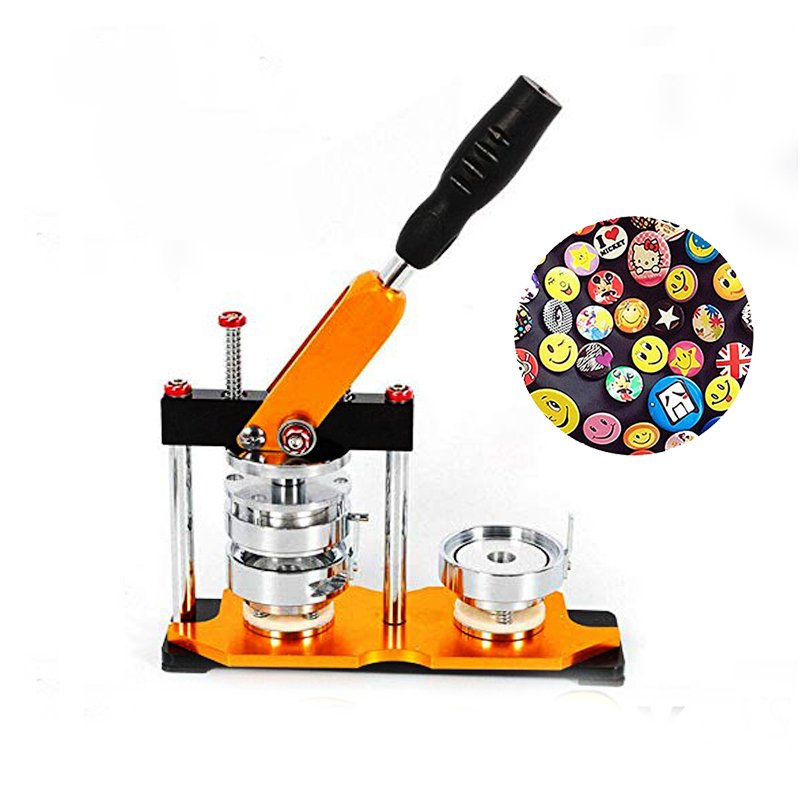 high quality button making machine rotating badge maker metal button press machine free cutter 100pcs pin badge