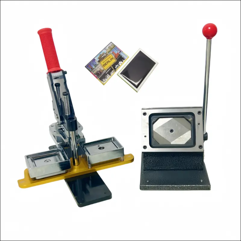 MIDE plastic manual 50x50 refrigerator photo fridge magnet making machine new metal button square fridge magnet making machine