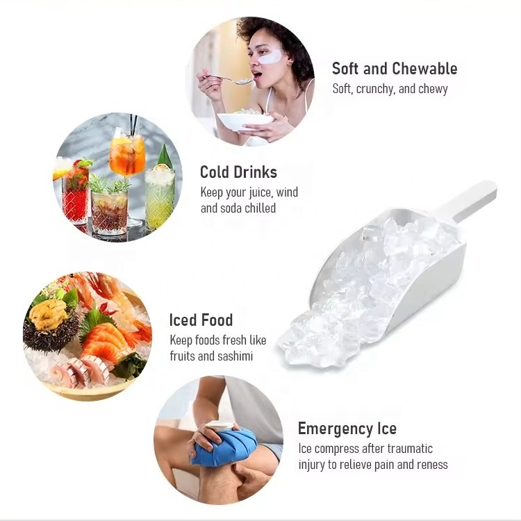 coffee shop Household Holiday Party Cold Drink Desktop Self-Cleaning Nugget Ice Maker Machine